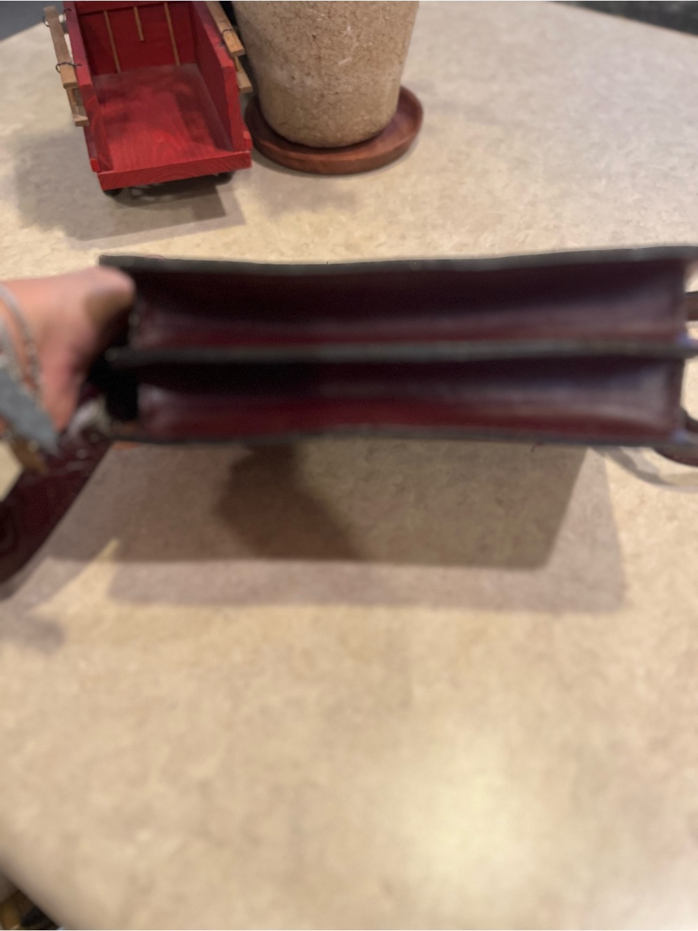 Patricia Nash ~ Like New 
Floral Leather Crossbody Bag in Brown and Burgundy - Picture 8 of 13